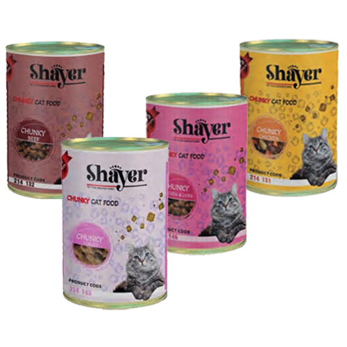 کنسرو چانك مخصوص گربه 400 گرمي shayer