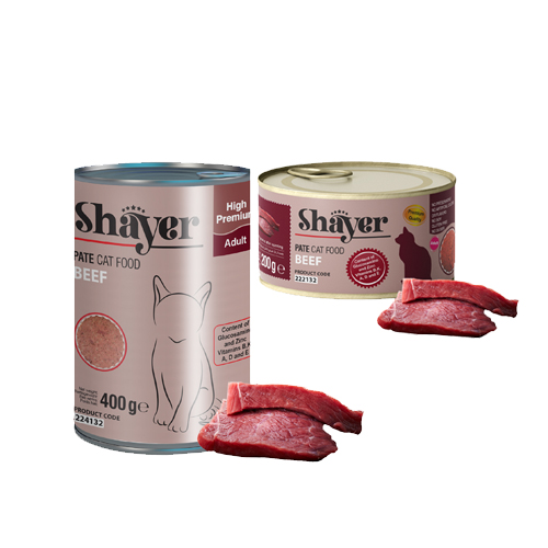 كنسرو پته گوشت قرمز مخصوص گربه shayer